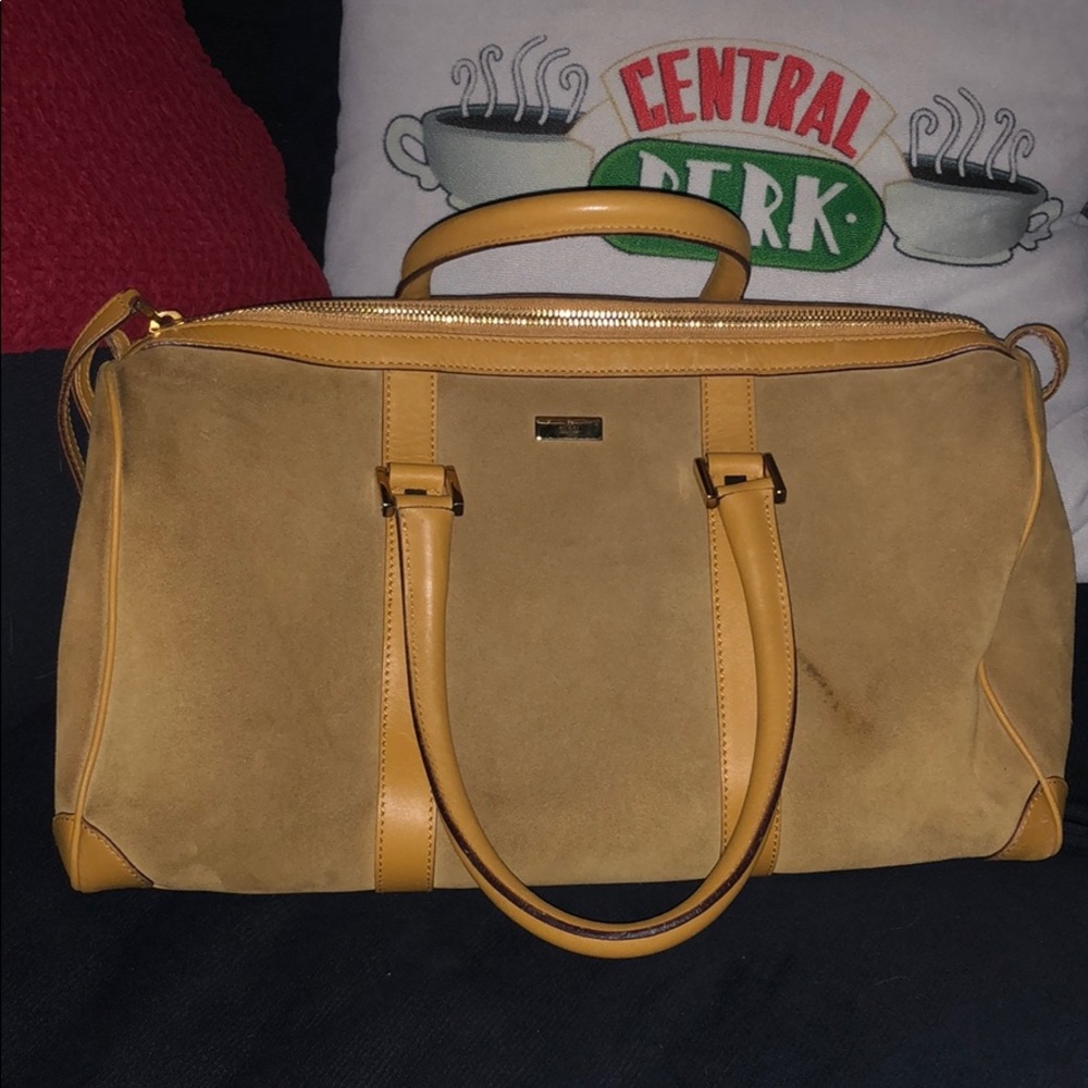 Gucci suade Boston bag